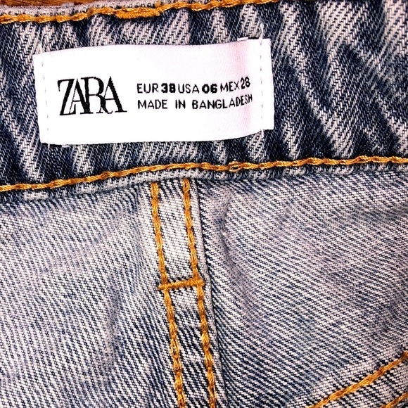 ZARA size 6 distressed MOM jeans - Picture 7 of 9